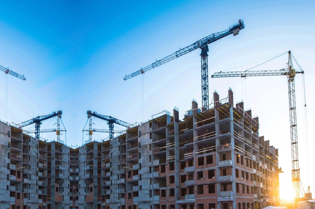 Construction of a new apartment block